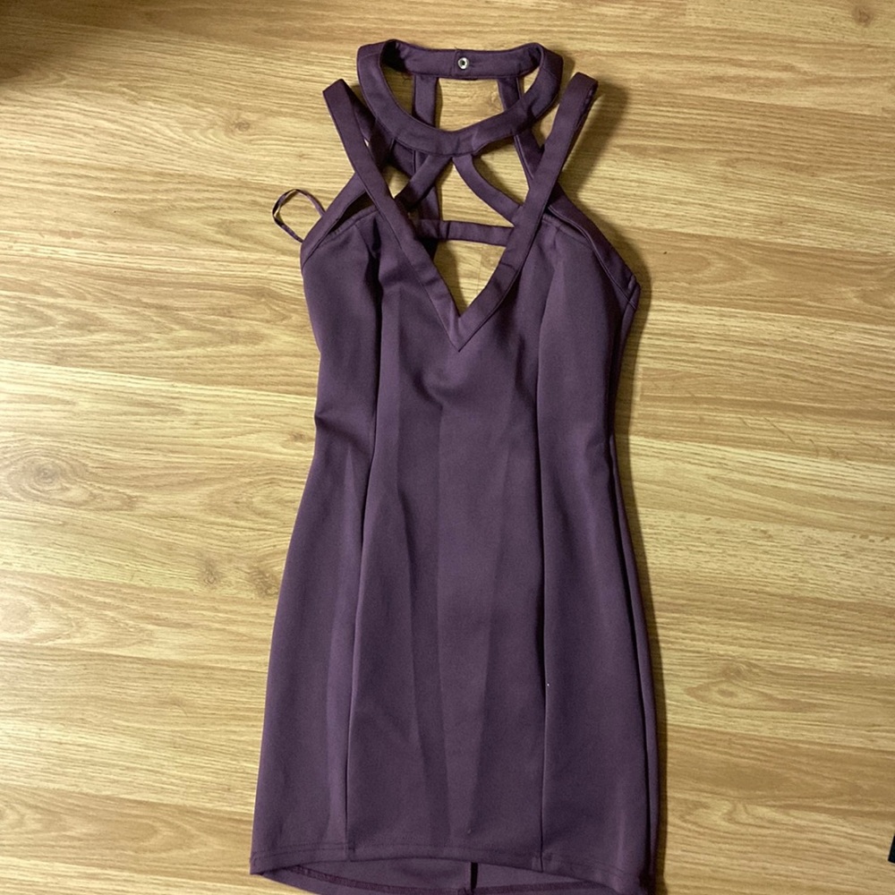 Tobi purple lattice dress